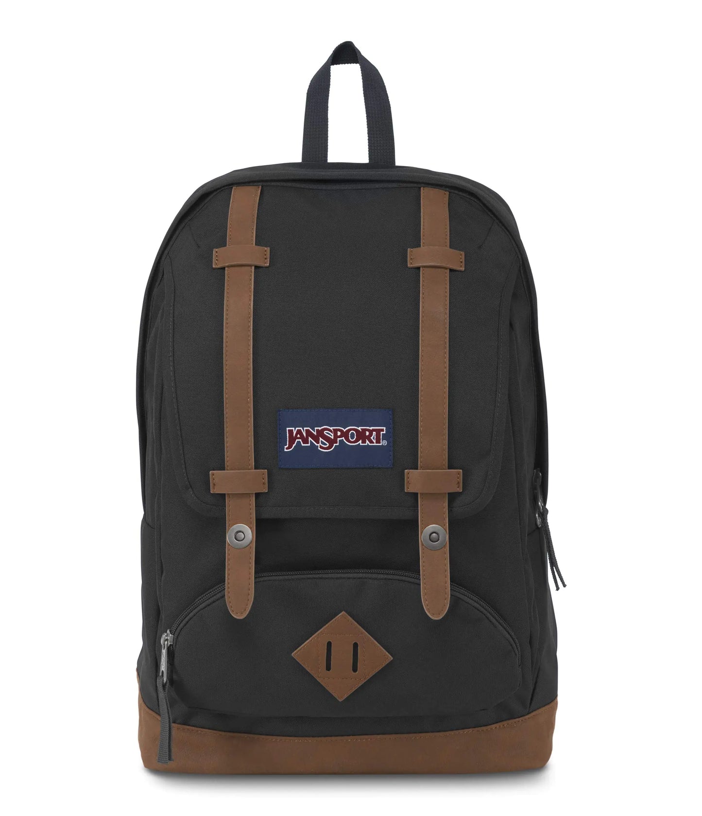 JanSport Cortlandt Laptop Backpack Navy 15” Laptop Sleeve-Synthetic Leather Shoulder Computer Bag with Large Compartment Padded Straps- Rucksack for Men Women