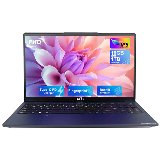 15.6 FHD IPS Laptop Computer Student 16GB RAM 1TB SSD 4-Cores Pentium N100 (Up to 3.4GHz) Backlit Keyboard Fingerprint 2 Years Warranty Win 11